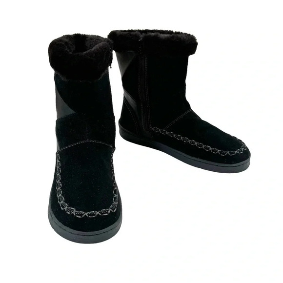 Earth Origins Willa Comfort Faux Fur Lined Bootie Winter Boot Black Size 7 - Picture 2 of 14